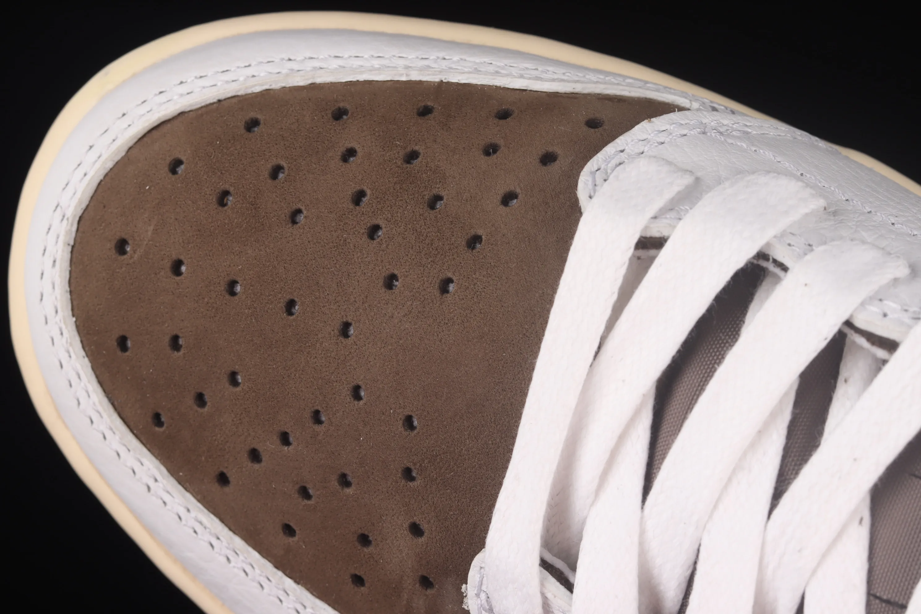 All Categories Air Jordan Jordan Series Basketball Shoes Air Jordan 1 Low Travis Scott x Air Jordan 1 Low OG AJ1 Joe 1 Overhook White Brown Suede Low-top Basketball Shoes DM2508-586
